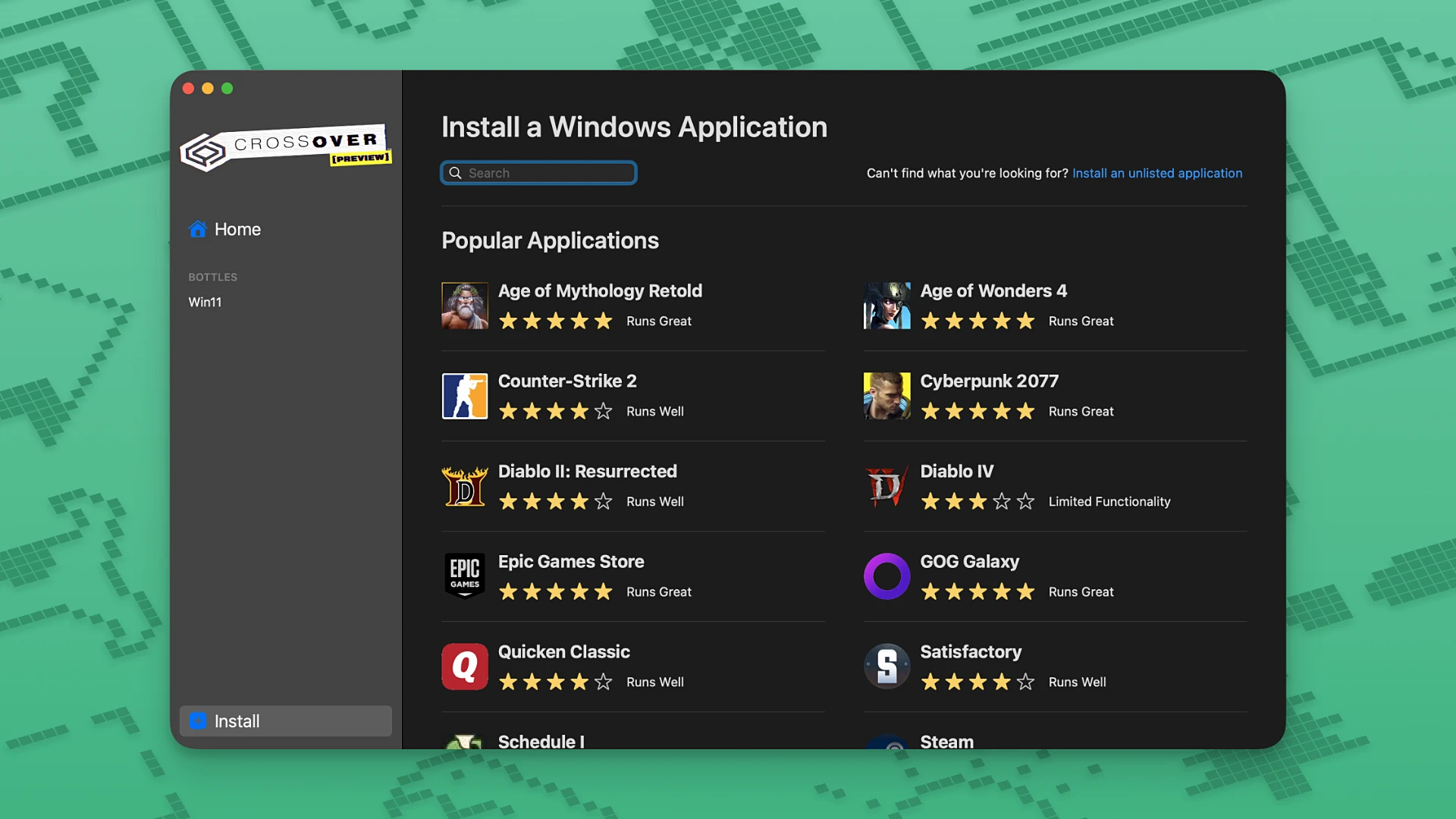 CrossOver 在你的mac上运行window应用