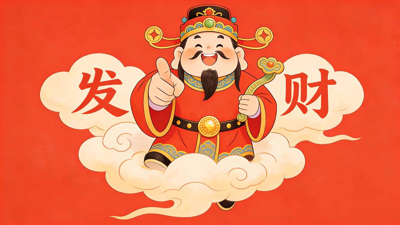 财神 发财 指谁谁发财4k壁纸