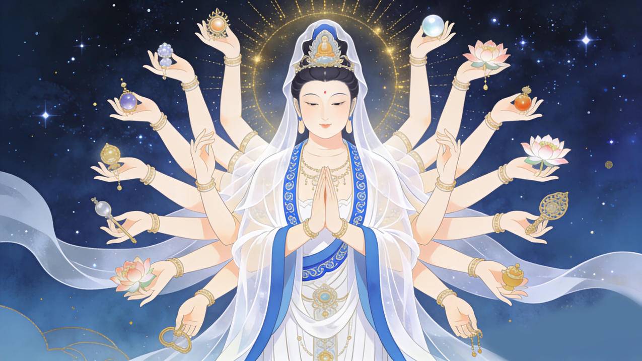 千手观音 星空 4K壁纸